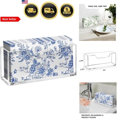 Portasciugamani Ospite Acrilico per Bagno Cucina Ufficio Moderno Trasparente Tovagliolo Di... - Immagine 1 di 4