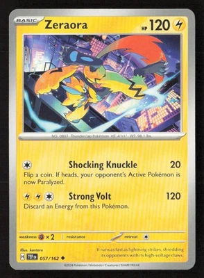Zeraora #057/162 SV05: Temporal Forces Uncommon Pokemon TCG NM/M - Image 1 of 2
