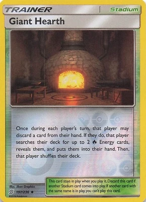 Giant Hearth SM - Unified Minds 197/236- NM - Reverse Holo - Image 1 of 2