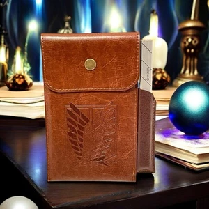 Anime Attack on Titan Bolsa de Cuero Cuaderno Carpintero Lápiz Botín Caja Juegos con disfraces - Imagen 1 de 10
