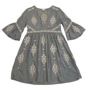 Sundance XS besticktes Boho Kleid | Glockenärmel, V-Ausschnitt Bauernherbst - Bild 1 von 7