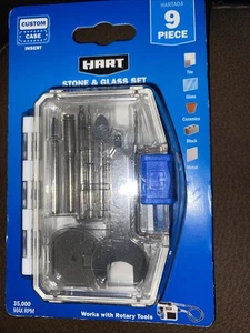 HART ROTARY TOOL STONE & GLASS ACCESSORY SET ( NEW ) 9 PIECE - Picture 1 of 4