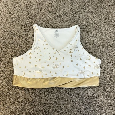 Спортивный бюстгальтер Jasmine Disney Aladdin металлик золото спортивная одежда топ. Большой размер 1X. - Изображение 1 из 3