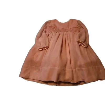 Vestido Bebé Sarah Loiuse Inglaterra Rosa Bordado Lado 18 Meses  Foto 1 de 4