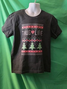 Kid Port & Co Holiday Thug Life Shirt XS Weihnachtsbaum Ugly Sweater Neu Geschenk - Bild 1 von 4