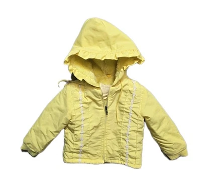 Chaqueta vintage para niñas con volantes amarillos 2 T domador de clima Foto 1 de 3