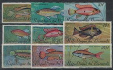 BURUNDI 1967 Fauna marina, pesci 9v MNH**