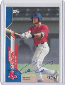 Topps Pro 2020 debut autógrafo azul automático #PD-178 Cameron Cannon Red Sox/150 - Imagen 1 de 2