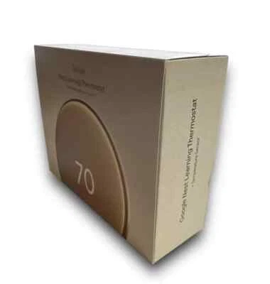 Google Nest Learning Thermostat 4th Gen Polished Gold  Temperature Sensor SEALED - Image 1 of 4