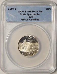 2004-S Iowa State Quarter ANACS PR-70 DCAM - Picture 1 of 2