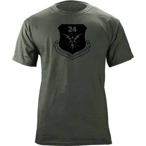Twenty-Fourth Air Force Subdued Veteran Patch T-Shirt - Picture 1 of 4