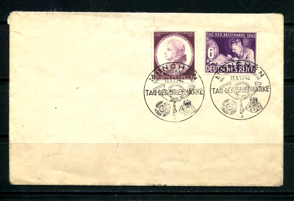 Germany Cover 1942 Stamps Munich,Mi 810,811,ww2 - Image 1 of 1