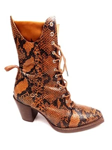 We The Free Canyon Lace Up Boots Leather Free People US 8 Eu 38.5 Snake - Picture 1 of 9