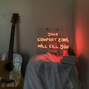 17"x14"Your Comfort Zone Will Kill You Neon Sign Light Store Open Nightlight Art - Picture 1 of 9