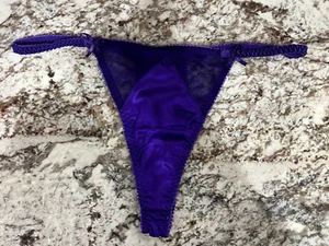 True Vintage Magic Silk One Size Thong 100% Silk 80s, 90s Purple - Picture 1 of 3