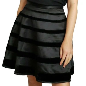 Falda Behnaz Sarafpour For Target Terciopelo Círculo Línea A Negra Nueva con Etiquetas Talla XS Rayas - Imagen 1 de 7