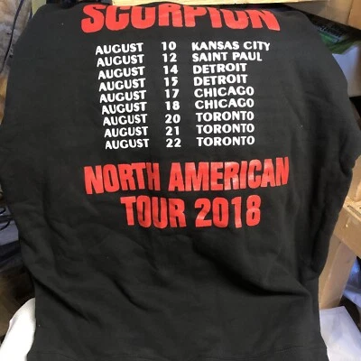 Sudadera con capucha negra Scorpion 2018 North American Tour - 2XL Foto 1 de 2