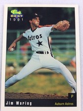 1991 Auburn Astros-Classic BEST Minor League Baseball Card-Jim Waring