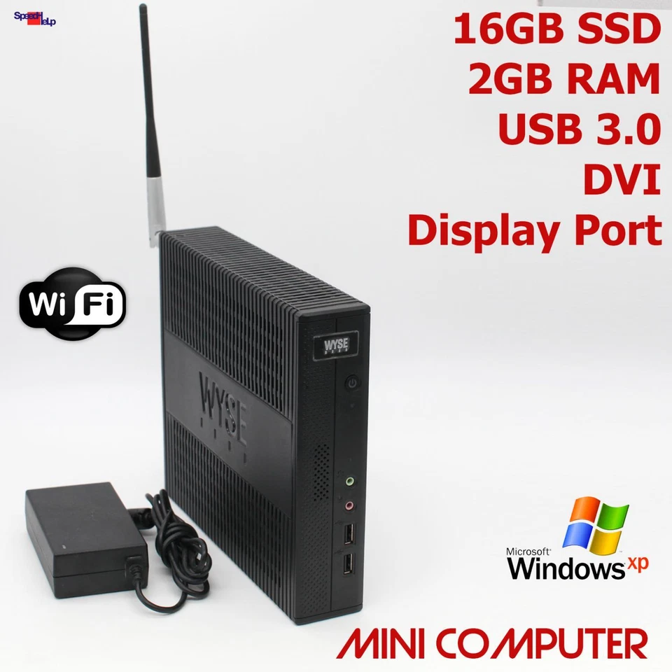 Mini Computer PC AMD 1500MHz 16GB SSD 2GB DDR3 WLAN Windows XP Old Games - Image 1 of 4