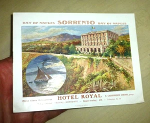 POLLETO DE COLECCIÓN HOTEL ROYAL BAY OF NAPLES ITALIA SORRENTO PUNTA EL MAPA DEL CABALLO - Imagen 1 de 5