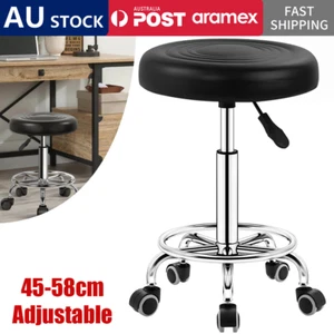 Salon Stool Hairdressing PU Chair Barber Equipment Beauty Swivel Hydraulic Lift - Picture 1 of 11