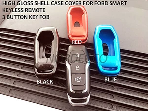Metallic Hard Protective Shell Case For FORD 3 Button Smart Key Fob Remote - Picture 1 of 38