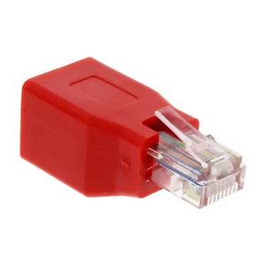 1 x InLine Crossover Adapter RJ45 Buchse an Stecker kurz Version Rot Netzwerk - Bild 1 von 2