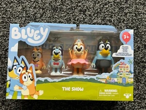 Bluey The Show Figure Pack Set of Four New Sealed Toy Kids Gift BBC Studios - Picture 1 of 3