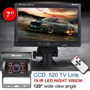 12-24V Car Bus Rear View Kit 7" LCD Monitor+IR LED Night Vision Reversing Camera - Picture 1 of 12