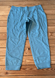 denim & co NWOT women’s French Terry jogger pants size PL blue t4