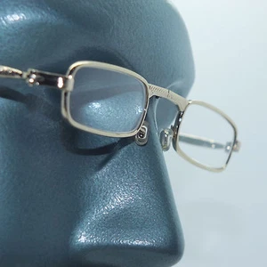 Gafas de lectura plegables pequeño marco dorado resistencia a la lente ligera +3,25 - Imagen 1 de 4