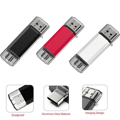 64GB Dual Type-C Flash Drive OTG Memory Stick Thumb Storage for Android phone PC - Image 1 of 4