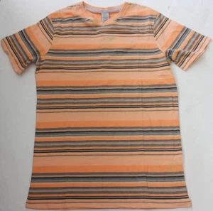 Calvin Klein CK Tee L XL 14 16 18 20 Shirt Top Boys Large NWT Orange Stripe - Picture 1 of 1