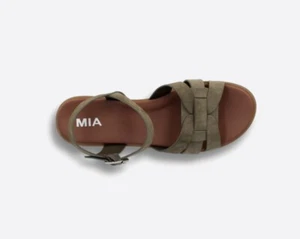 NWT MIA Size 11 Leuna Sandal Khaki Faux Leather Shoes - Picture 1 of 7