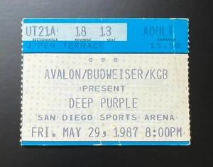 Boleto de concierto vintage 1987 Bad Company & Deep Purple 29/03/87 San Diego aprox. - Imagen 1 de 2