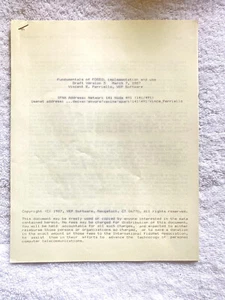 1987 FOSSIL Implementations & Use TANDY 9PG ( VEP Software Vincent Perriello ) - Picture 1 of 5