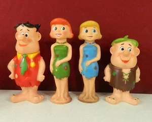 Vintage 1960 The Flintstones Fred Wilma Betty Barney Figurines  - Picture 1 of 7