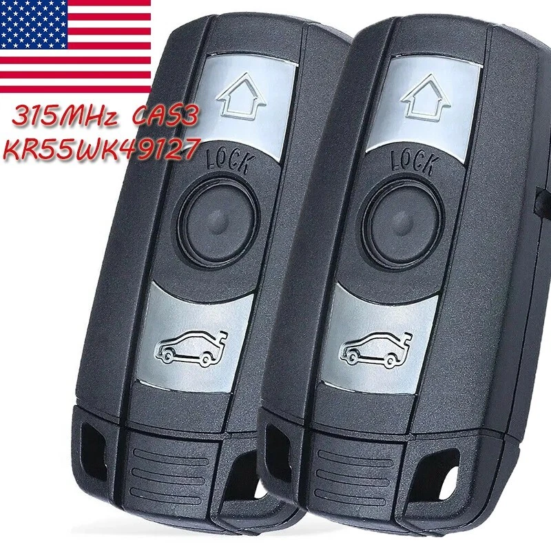 2 брелока дистанционного управления для BMW CAS3 1 3 5 серии X5 2006 2007 2008-2011 315 МГц - Изображение 1 из 1