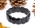 SCHUNGIT Authentisches  Armband Perlen rechteckig oval Kristall EMF  Schutz