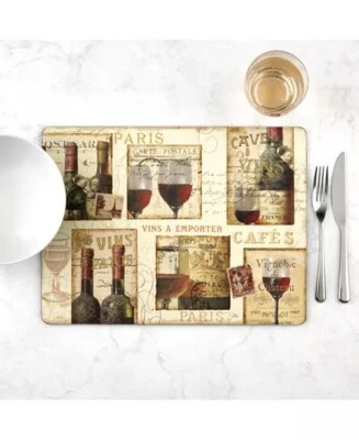 Pimpernel The French Wine Cellar Cork Backed Placemats Set of Four 15.7” X 11.7" - Imagem 1 de 4