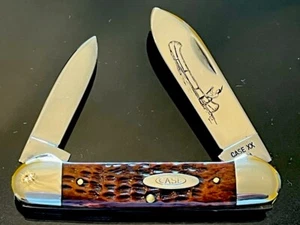 Vintage Case XX USA 1975/5…..Dot A+ Red Bone Butterbean/Canoe Knife 62131 New. - Picture 1 of 17