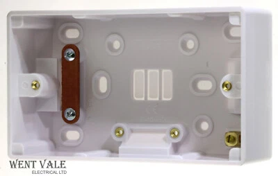 Schneider Ultimate White Moulded - GU9247 - 2 Gang 47mm Deep Surface Box