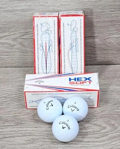 Callaway Hex Soft 3 Golf Balls Sleeve Number 3 White Golf Balls Sporting Goods - Picture 1 of 5