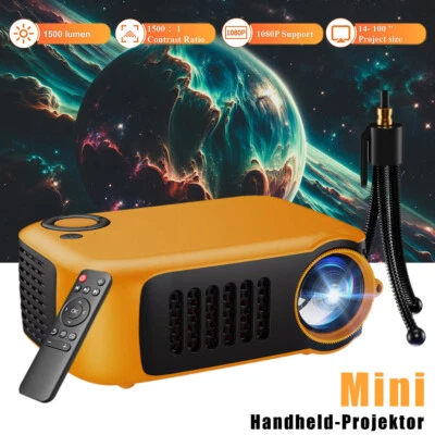 Mini Projector LED FHD 1080P Home Cinema Portable Office Theater Movie Projector - Image 1 of 4