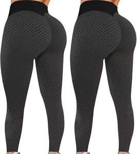 Leggings for Women - 2 Pack High Waist Yoga Pants for Women (Black,Size:XL) - Picture 1 of 7