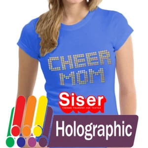 Siser Holographic HTV Heat Transfer Vinyl for T-Shirts 20" by 12" Sheet(s) - Picture 1 of 21