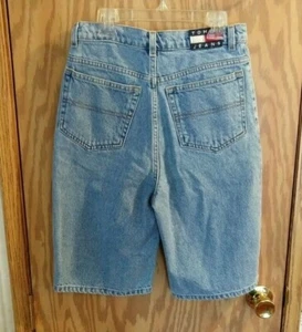 Tommy Hilfiger Denim Vintage 90s  Jean Shorts USA Flag Boys Size 16  - Picture 1 of 9