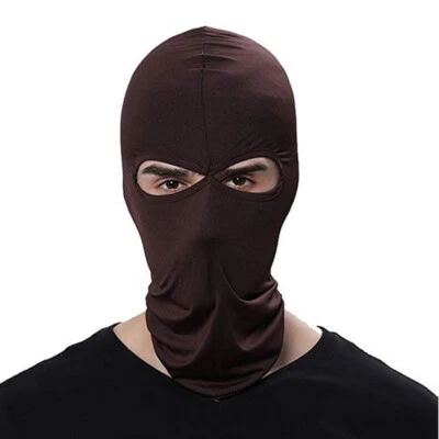 2 Hole Balaclava Hood Outdoor Sports Hat Training Face Mask Unisex Headgear - Image 1 of 4