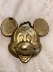 WG11132 VINTAGE 70er Jahre *MICKEY MOUSE* Disney MESSING GÜRTELSCHNALLE - Bild 1 von 2