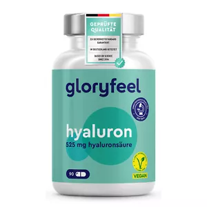 Hyaluronsäure Kapseln - Hochdosiert mit 525mg pro Kapsel - 500-700 kDa - 90 Stk. - Bild 1 von 8